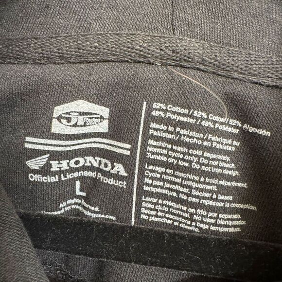 JT Racing X Honda Black Red Blue GSX 2.0 Hoodie Sweatshirt Large NWOT - Picture 4 of 4